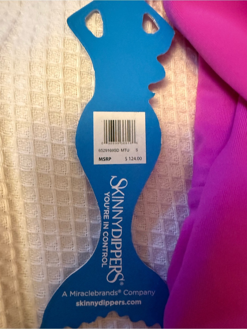 NWT Skinnydippers SZ S Bright Pink One-Piece Swimsuit with Front Lace-Up - Picture 3 of 6